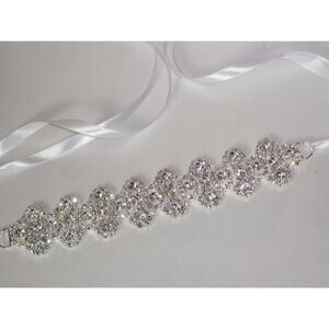 rhinestone bridal wedding headband headpiece  prom  Quenceanera party headband